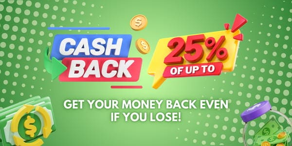 Member rewards promotional banner with coins and reward motifs